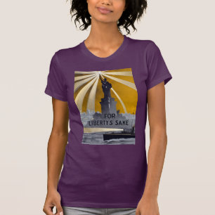 Statue of Liberty Torch & US Navy World War II T-Shirt