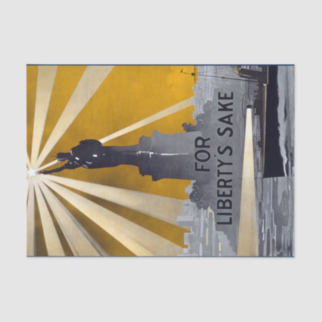 Statue of Liberty Torch & US Navy World War II    Tissue Paper (Front)