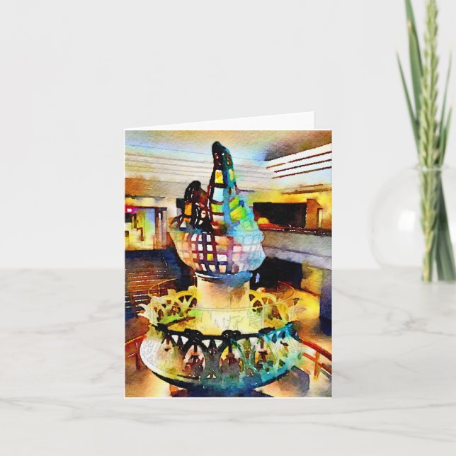 Statue of Liberty torch watercolor Card (Front)