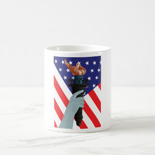 Statue of Liberty Torch with American Flag  Coffee Mug