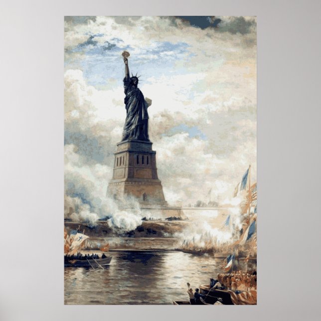 Statue of Liberty Unveiling 1886 Poster (Front)