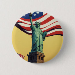 Statue of Liberty - USA 2 Inch Round Button