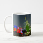 statue of liberty usa flag new york coffee mug (Left)