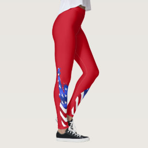 Statue of Liberty Usa Flag Red Legging