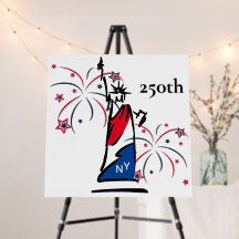 Statue of Liberty w/ Fireworks 250th Independence