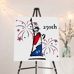 Statue of Liberty w/ Fireworks 250th Independence