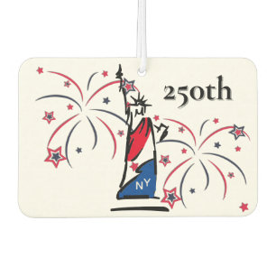 Statue of Liberty w/ Fireworks 250th Independence Air Freshener