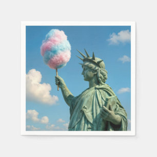 Statue of Liberty with Cotton Candy Napkin