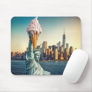 Statue of Liberty With Ice Cream Cone Mouse Pad