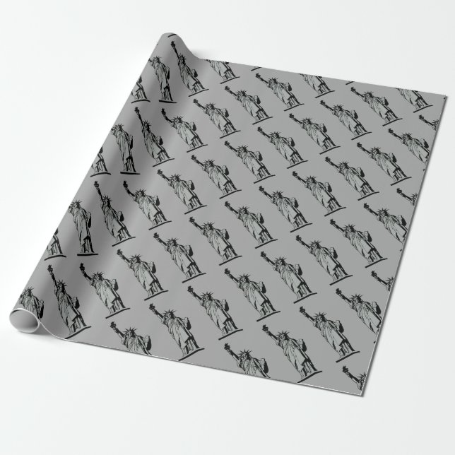 Statue of Liberty Wrapping Paper (Unrolled)