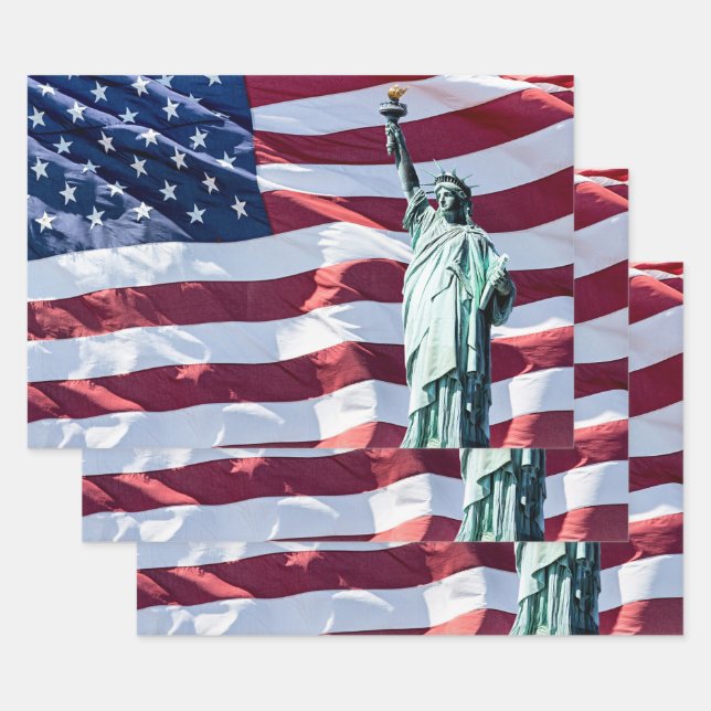 Statue of Liberty Wrapping Paper Sheet (Set)