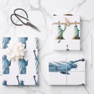 Statue of liberty wrapping paper sheet