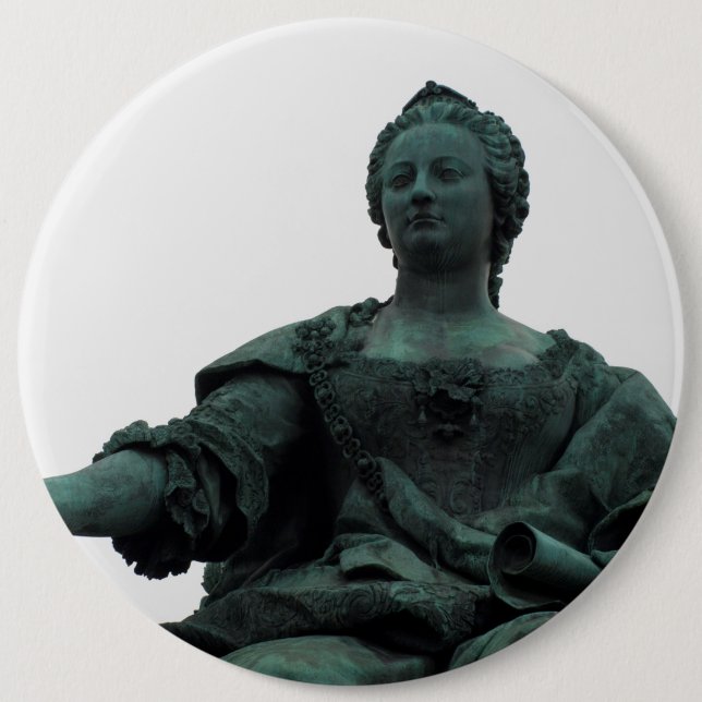 Statue Of Maria Theresia 6 Inch Round Button (Front)