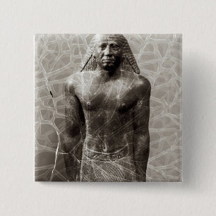Statue of Mentuemhat, Governor of Thebes 2 Inch Square Button