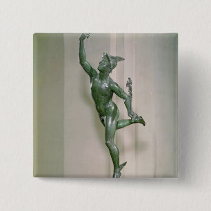 Statue of Mercury 2 Inch Square Button