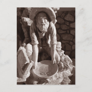 Statue of Miner, Ely, Highway 50 Postcard