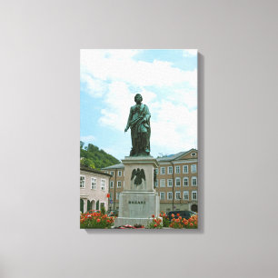Statue of Mozart in Salzburg Canvas Print
