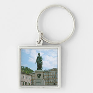 Statue of Mozart in Salzburg Keychain