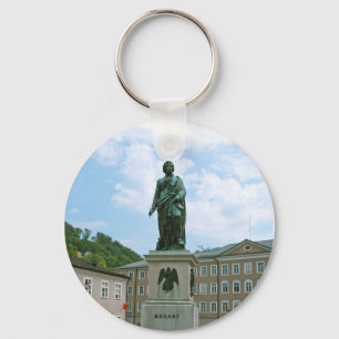 Statue of Mozart in Salzburg Keychain