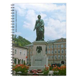 Statue of Mozart in Salzburg Notebook