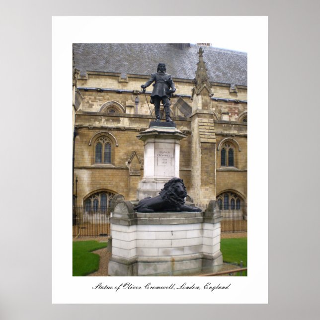 Statue of Oliver Cromwell poster (Front)