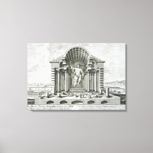 Statue of Olympian Zeus, made by Phidias in gold a Canvas Print