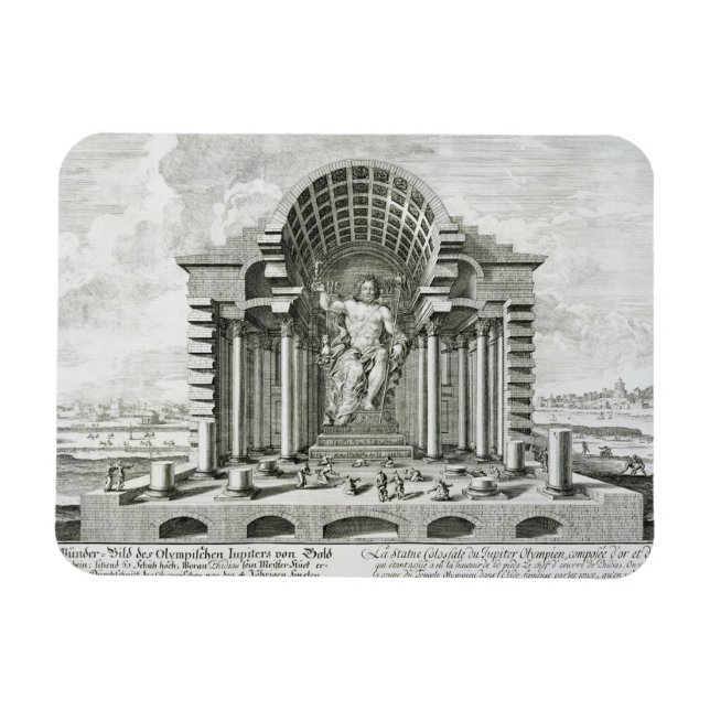 Statue of Olympian Zeus, made by Phidias in gold a Magnet (Horizontal)