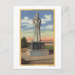 Statue of Padre Garces in Garces Circle Postcard