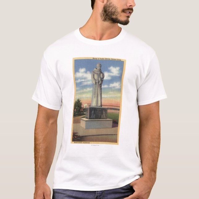 Statue of Padre Garces in Garces Circle T-Shirt (Front)