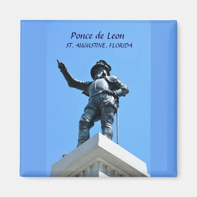 Statue of Ponce de Leon  Magnet (Front)
