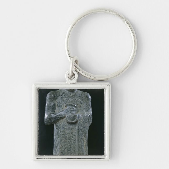 Statue of Prince Gudea, c.2150 BC Keychain (Front)