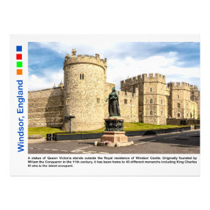 Statue of Queen Victoria outside, Windsor Castle Photo Print