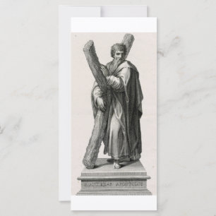 Statue of Saint Andrew Apostle with cross
