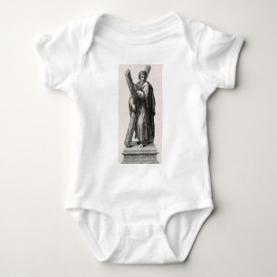 Statue of Saint Andrew Apostle with cross Baby Bodysuit
