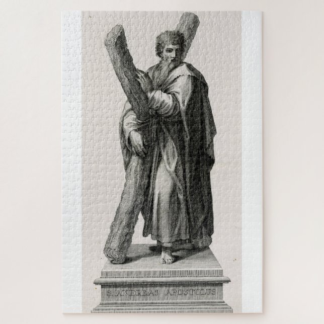 Statue of Saint Andrew Apostle with cross Jigsaw Puzzle (Vertical)
