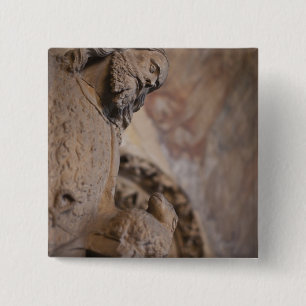 Statue of Saint John the Baptist 2 Inch Square Button