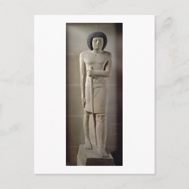 Statue of Sepa, Old Kingdom (painted limestone) Postcard (Front)