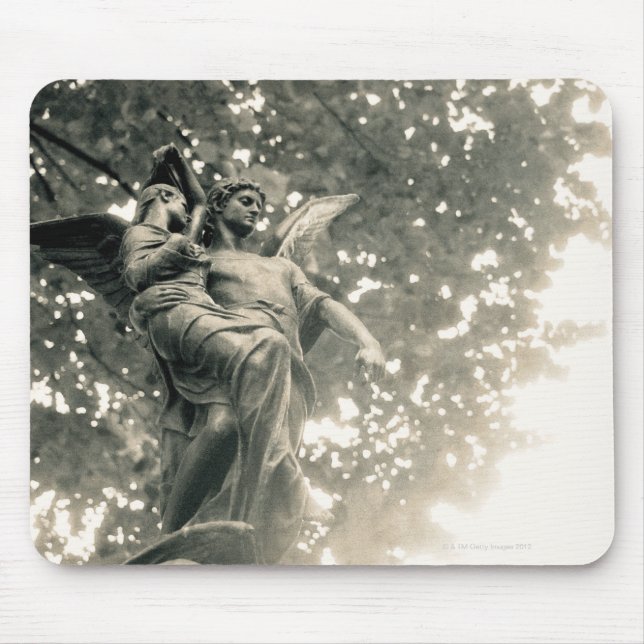 Statue of St Michael, Pere Lachaise Cemetery, Mouse Pad (Front)