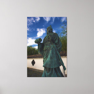 Statue of Sun Tzu in Yurihama, Tottori, Japan Canvas Print