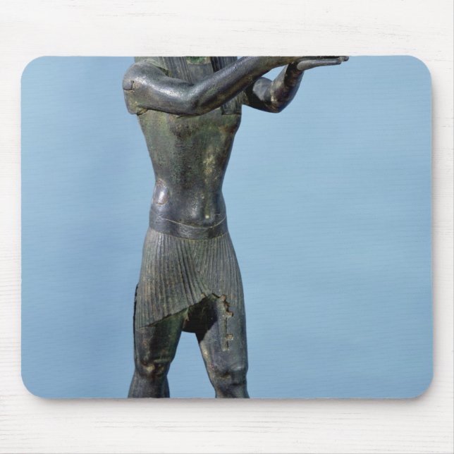 Statue of the God Horus Making a Drink Mouse Pad (Front)