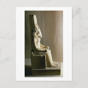 Statue of the god Montu with the head of a bull, f Postcard