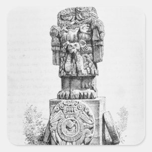 Statue of the Goddess Coatlicue Square Sticker