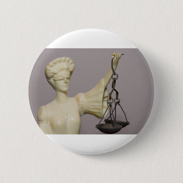 Statue of the goddess Themis 2 Inch Round Button (Front)