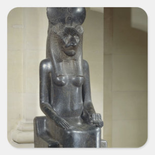 Statue of the lion-headed goddess Sekhmet, from th Square Sticker