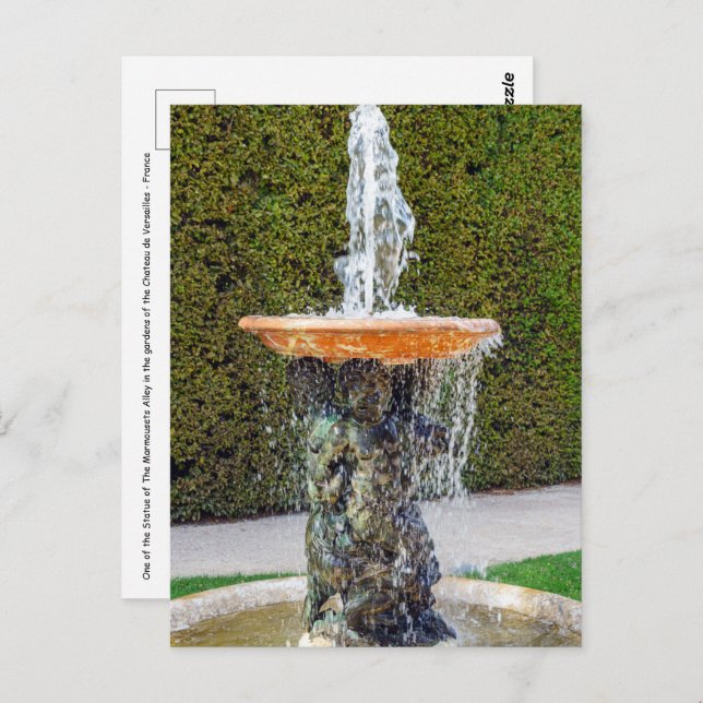 Statue of The Marmousets Alley in Versailles Postcard (Front/Back)