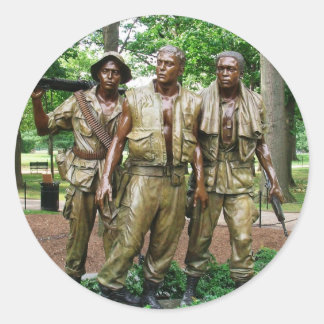 Statue of the Three Servicemen | Vietnam War Vets Classic Round Sticker