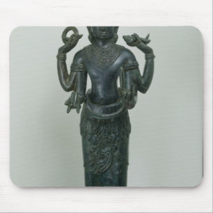 Statue of Vishnu in his triple form of Vishnu Mouse Pad
