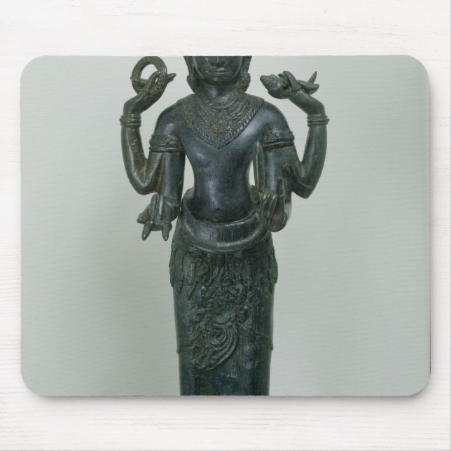 Statue of Vishnu in his triple form of Vishnu Mouse Pad (Front)