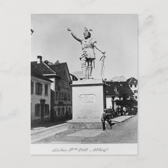 Statue of William Tell, c.1860-90 Postcard (Front)