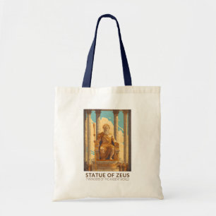 Statue of Zeus Seven Wonders of the World Vintage Tote Bag